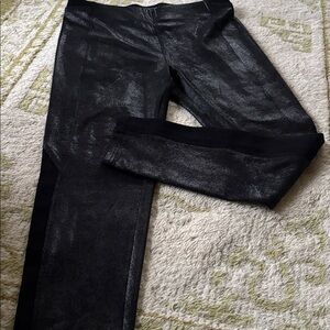 Soft Surroundings Black Shiny Leggings